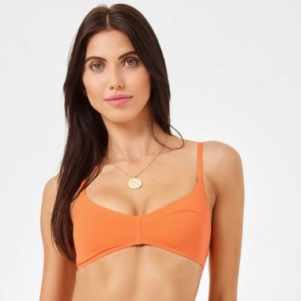 L Space - Seamless Alec Bikini Top - Tangerine